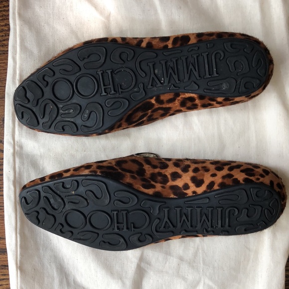 Jimmy Choo Calf Hair Leopard Driving Loafers - Picture 3 of 5